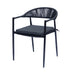 Nødebo stol i Aluminium med Polyrattan-flet og Hynde – Sort