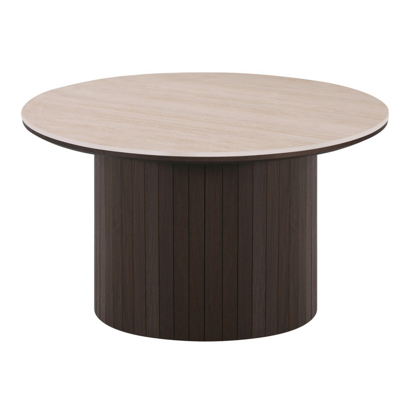 Christiansfeld keramisk sofabord med bordplade i travertin-look