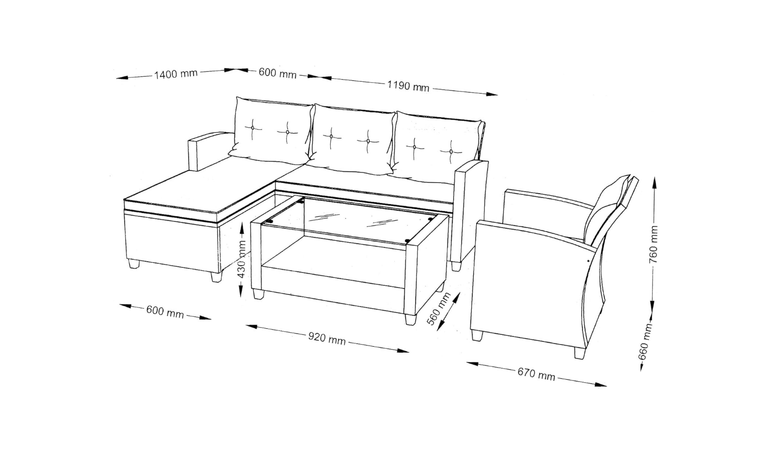 Gilleleje Loungesæt
